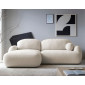 Berenice - canapé d'angle gauche 4 places convertible avec coffre en tissu bouclette|Canape|BestMobilier