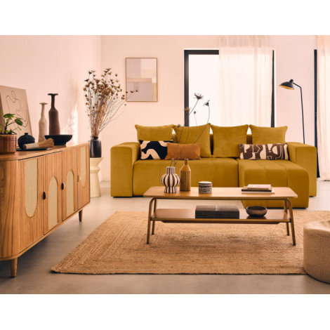 Bruges - canapé d'angle réversible 4 places convertible avec coffre en velours|Canape|BestMobilier