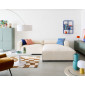 Ela - canapé d'angle droit 4 places - en tissu velours relief|Canape|BestMobilier
