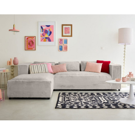 Stella - canapé d'angle gauche - 4 places - en fausse fourrure|Canape|BestMobilier