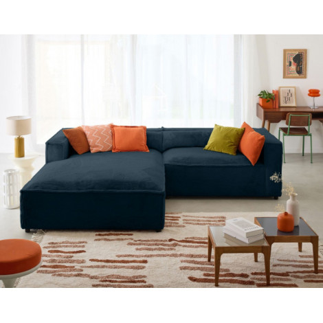 Ela - canapé d'angle gauche 4 places - en fausse fourrure|Canape|BestMobilier