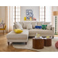 Flamingo - canapé d'angle gauche 4 places convertible en velours|Canape|BestMobilier