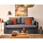 Serena - canapé droit déhoussable 3 places en velours|Canape|BestMobilier