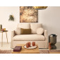 Serena - canapé droit déhoussable 2 places en velours|Canape|BestMobilier