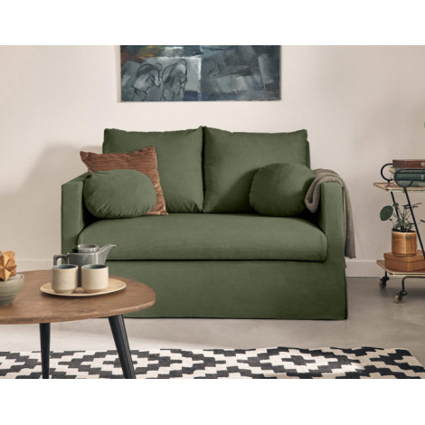 Serena - canapé droit déhoussable 2 places en tissu|Canape|BestMobilier