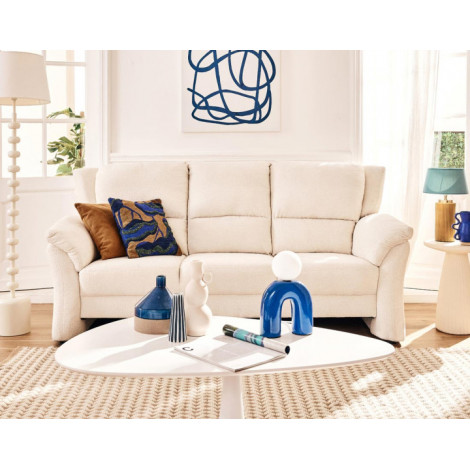 Bastille - canapé droit 3 places en tissu velours relief|Canape|BestMobilier