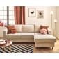Jake - canapé d'angle droit 4 places convertible avec coffre en tissu velours relief|Canape|BestMobilier