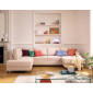 Jake - canapé panoramique d'angle gauche 7 places convertible avec coffre en tissu velours relief|Canape|BestMobilier