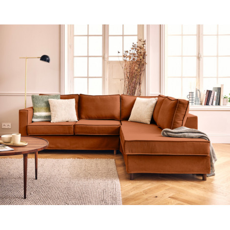 Jake - canapé déhoussable d'angle droit 5 places en tissu|Canape|BestMobilier