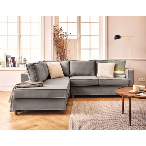 Jake - canapé déhoussable d'angle gauche 5 places en tissu|Canape|BestMobilier