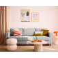 Jake - canapé droit 3 places convertible en tissu velours relief|Canape|BestMobilier