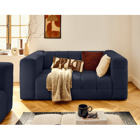 Suzano - canapé droit 2 places en tissu texturé|Canape|BestMobilier