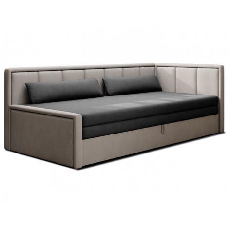 James - canapé 3 places droit convertible avec coffre en velours|Canape|BestMobilier