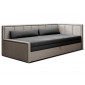 James - canapé 3 places droit convertible avec coffre en velours|Canape|BestMobilier
