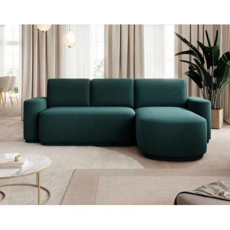 Sam - canapé d'angle droit 4 places convertible avec coffre en tissu|Canape|BestMobilier