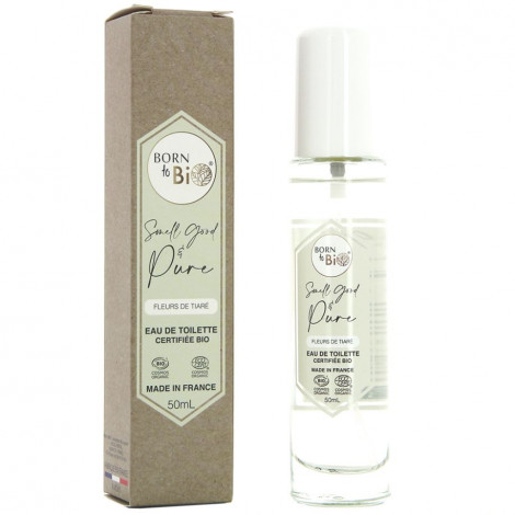 Born to bio - Eau de toilette certifie bio - Fleurs de tiaré - 50ml|Parfum Femme|FolieCosmectic