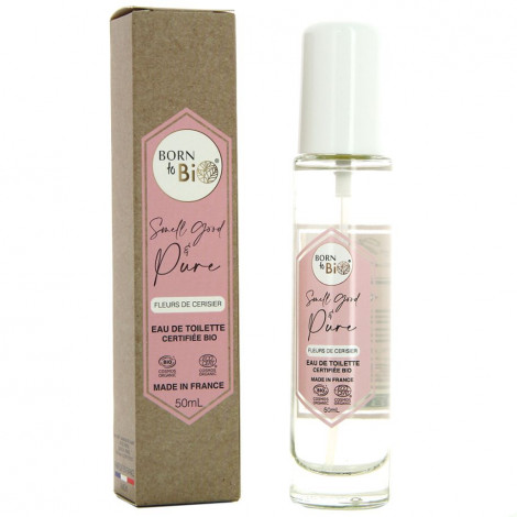 Born to bio - Eau de toilette certifie bio - Fleurs de Cerisier - 50ml|Parfum Femme|FolieCosmectic