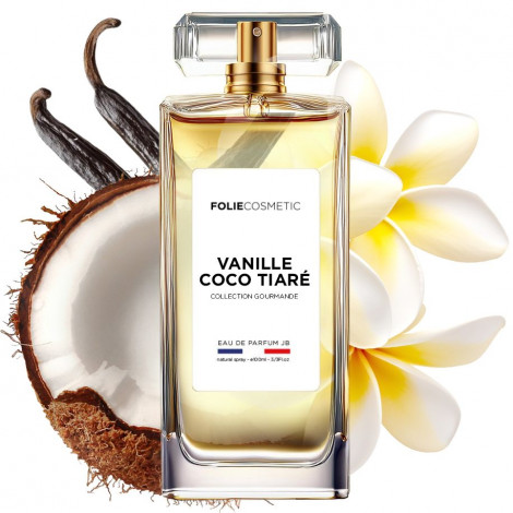 Folie Cosmetic - Vanille Coco Tiaré Eau de Parfum JB Gourmande - 100ml|Parfum Femme|FolieCosmectic