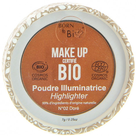 Born to bio - Poudre Illuminatrice - certifié bio - N°2 Doré|Teint|FolieCosmectic