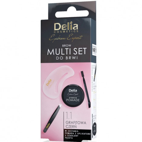 Délia Cosmetics - Coffret gel sourcils 1.1 graphite noir - 3pcs|Sourcils|FolieCosmectic