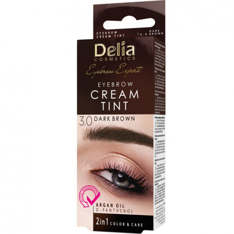 Delia cosmetics - Crème colorante sourcils 3.0 Marron foncé - 15ml+15ml|Sourcils|FolieCosmectic