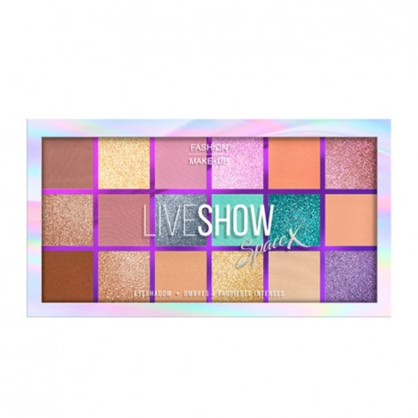 Fashion Make-up - Live Show Palette 18 fards à paupières - n°08 Space X - 18x1g|Yeux|FolieCosmectic