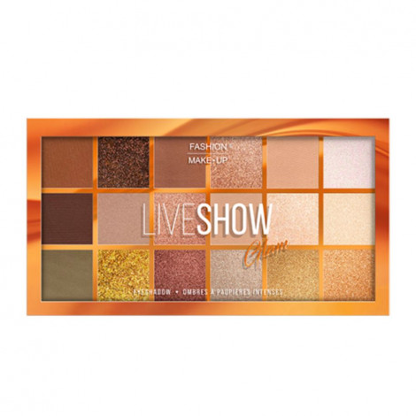 Fashion Make-up - Live Show Palette 18 fards à paupières - n°06 Glam - 18x1g|Yeux|FolieCosmectic