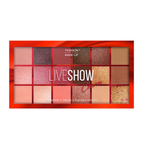 Fashion Make-up - Live Show Palette 18 fards à paupières - n°04 Charm - 18x1g|Yeux|FolieCosmectic