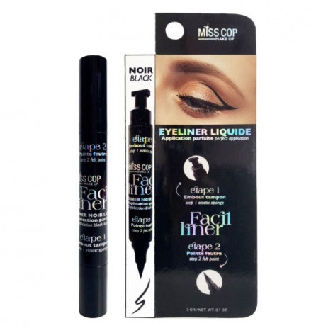Miss Cop - Eyeliner liquide noir Embout tampon - 3gr|Yeux|FolieCosmectic