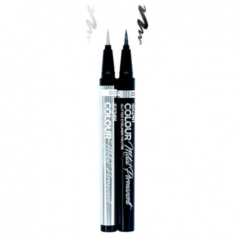 D'Donna - Lot de 2 Feutres Liner 24h Argent et noir métallique|Yeux|FolieCosmectic