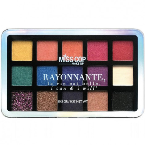 Miss Cop - Palette rayonnante 15 fards à paupières|Yeux|FolieCosmectic