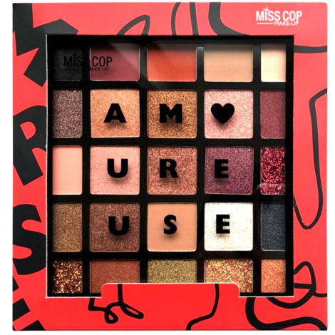 Miss Cop - Palette amoureuse 25 fards à paupières|Yeux|FolieCosmectic