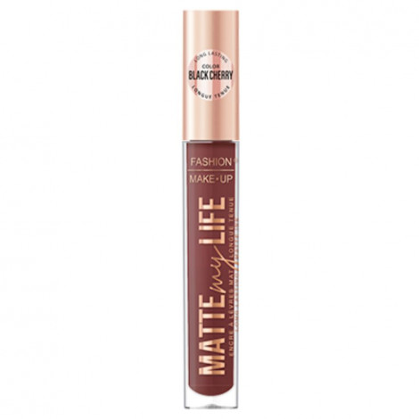 Fashion Make-up - Brillant à lèvres Mat Longue tenue - n°12 Black cherry - 4ml|Lèvres|FolieCosmectic