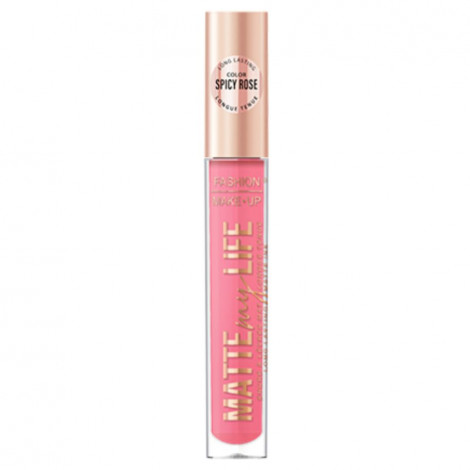 Fashion Make-up - Brillant à lèvres Mat Longue tenue - n°07 Spicy rose - 4ml|Lèvres|FolieCosmectic