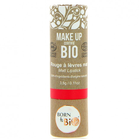 Born to bio - Rouge à lèvres Mat bio - N°5 Rouge royal|Lèvres|FolieCosmectic