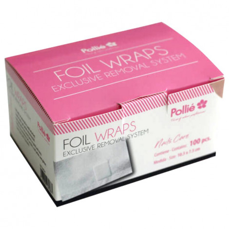 Pollié - Feuilles pour dépose du vernis semi-permanent - 100unités|Ongles|FolieCosmectic