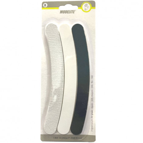 Modelite - Limes à ongles émeri x3|Ongles|FolieCosmectic