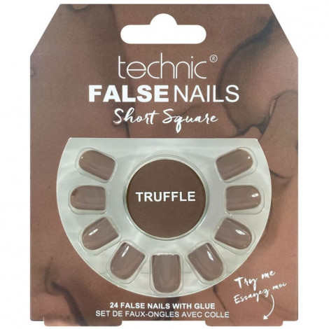 technic - Faux ongles Short square - Truffle|Ongles|FolieCosmectic