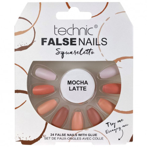 technic - Faux ongles Squareletto - Mocha Latte|Ongles|FolieCosmectic