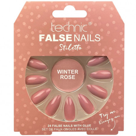 technic - Faux ongles Stiletto - Winter Rose|Ongles|FolieCosmectic