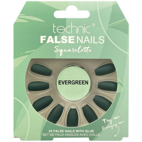 technic - Faux ongles Squareletto Evergreen|Ongles|FolieCosmectic