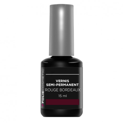 Folie Cosmetic - Vernis Semi-permanent- Rouge Bordeaux - 15ml|Ongles|FolieCosmectic
