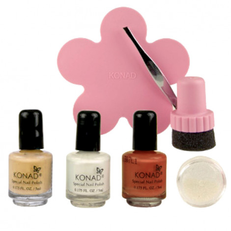 Konad - Kit éponge pailletée Nail Art - Jaune / orange|Ongles|FolieCosmectic