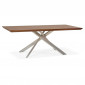 Table à Manger en Bois "Laby" 200cm Noyer & Métal|Table|Paris Prix