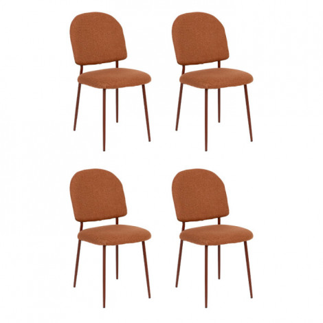 Lot de 4 Chaises Rembourrées "Kamili" 84cm Ambre|Chaise|Paris Prix