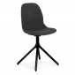 Chaise Design en Tissu "Lora" 82cm Gris Foncé|Chaise|Paris Prix