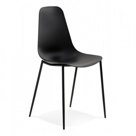 Chaise Intérieur & Extérieur "Tamra" 88cm Noir|Chaise|Paris Prix