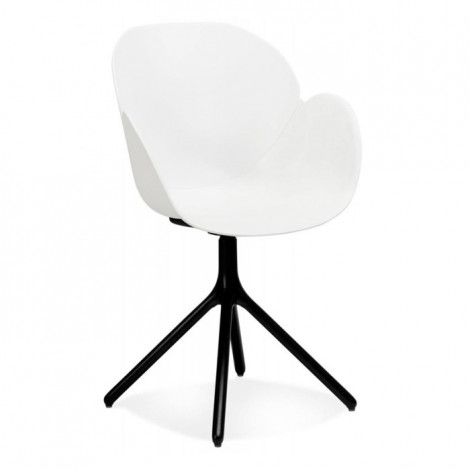 Chaise Design Avec Accoudoirs "Alyce" 85cm Blanc|Chaise|Paris Prix