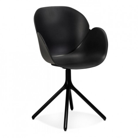 Chaise Design Avec Accoudoirs "Alyce" 85cm Noir|Chaise|Paris Prix