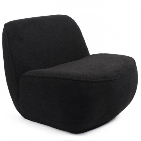 Fauteuil Design Bouclette "Agustin" 94cm Noir|Fauteuil / Chauffeuse|Paris Prix
